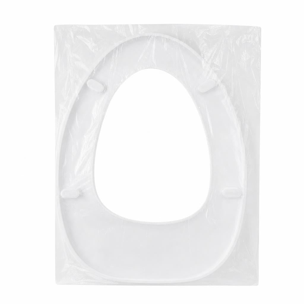 Funda desechable de inodoro desplegada, vista frontal